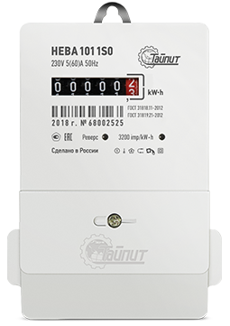 НЕВА 101 1S0 230V 5(60)A Однофазный однотарифный счетчик НЕВА 101 1S0 230V 5(60)A Однофазный однотарифный счетчик