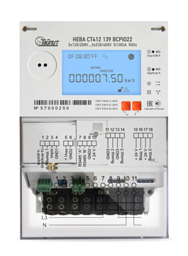 НЕВА СТ412 139 BCPIO22 Трёхфазный многофункциональный счётчик