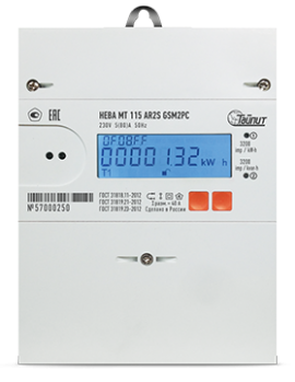 НЕВА МТ 115 AR2S GSM21PC 5(80)А Однофазный многотарифный счётчик