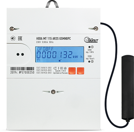 Однофазный многотарифный счётчик НЕВА МТ 115 AR2S GSMNBPC 5(80)A