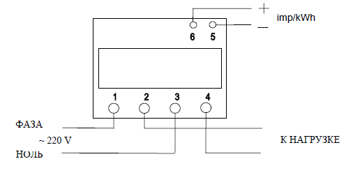 схема однофазных однотарифных приборов